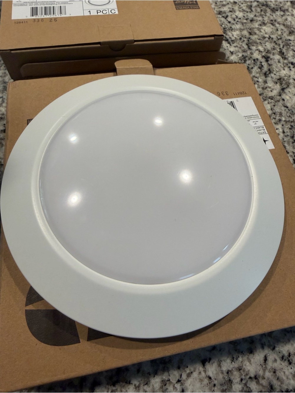 White LED Recessed Ceiling Light - 2-Pack - Picture 2 of 3